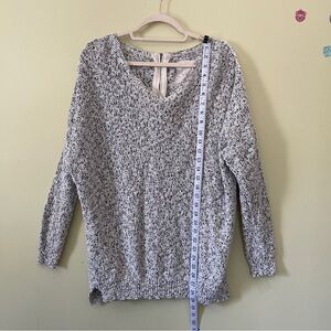 Yaya Dutch Style Gray Sweater Zipper Back Size Large